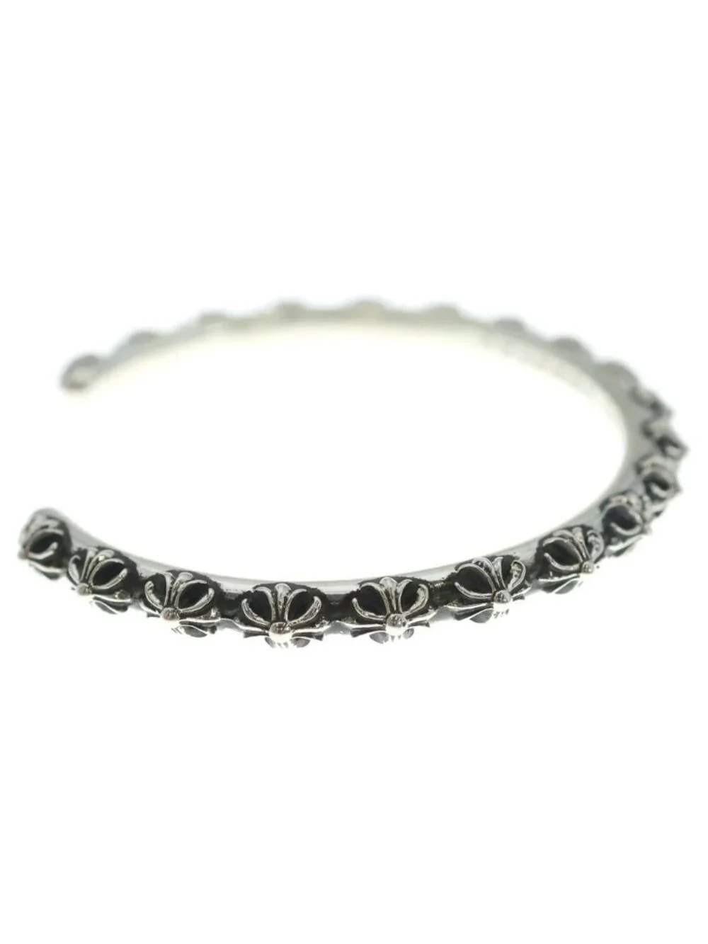 Chrome Hearts Bangle Cross Band Bracelet Silver